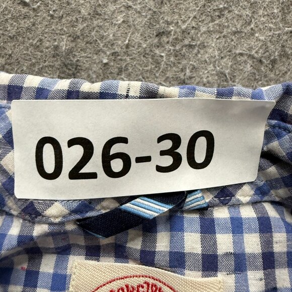 Brooks Brothers Oxford Button-Down Shirt Men L Blue Check Gingham OCBD 44" - Picture 13 of 13